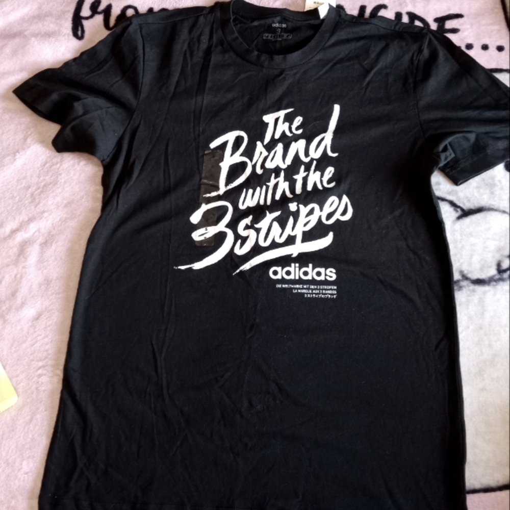 Adidas black T-shirt. Size Small.